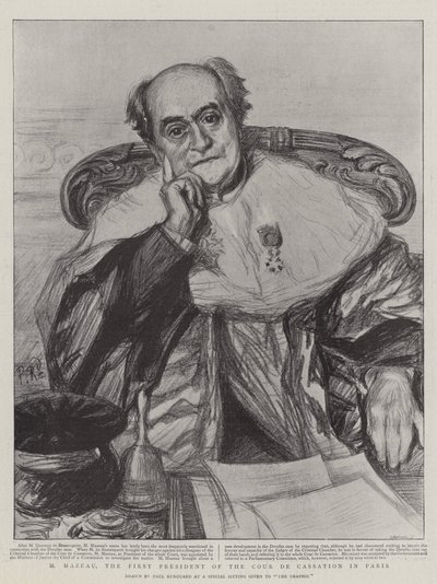 M Mazeau, the First President of the Cour de Cassation in Paris by Charles Paul Renouard